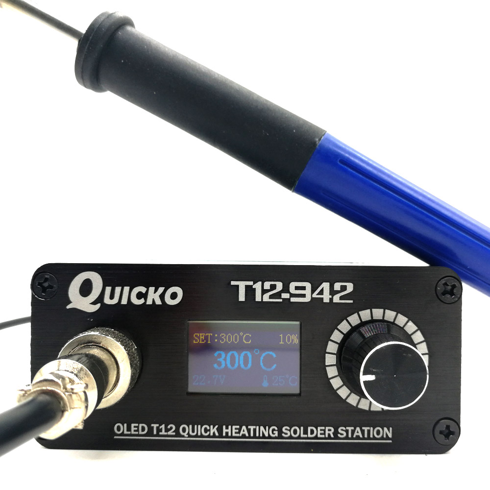 Industrial Laser Soldering Iron - QUICKO MINI T12 STC OLED station