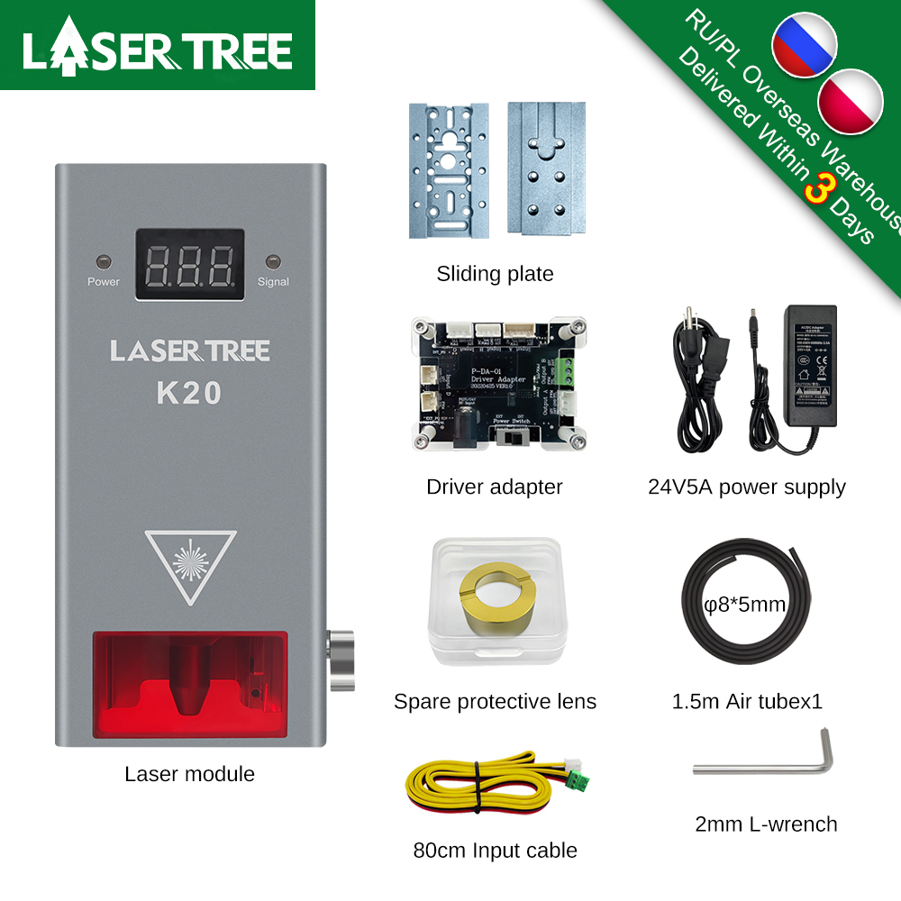 Metal Laser Cutter Head - Tête Laser à puissance optique 20W