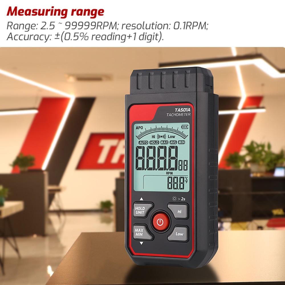 Tachymètre laser TA501A jusqu' - Industrial Laser Tachometer avis et prix