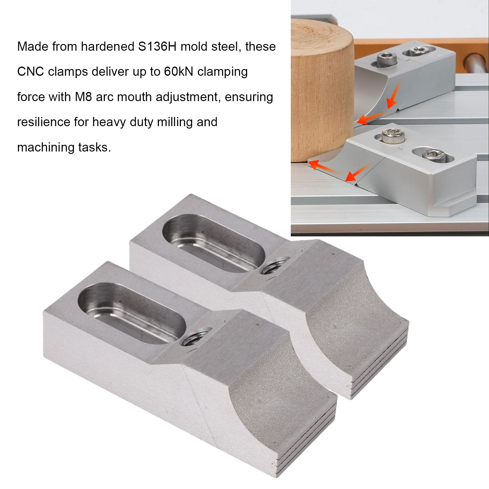 2 étaux latéraux S136H en acie - Cnc Milling Machine avis et prix